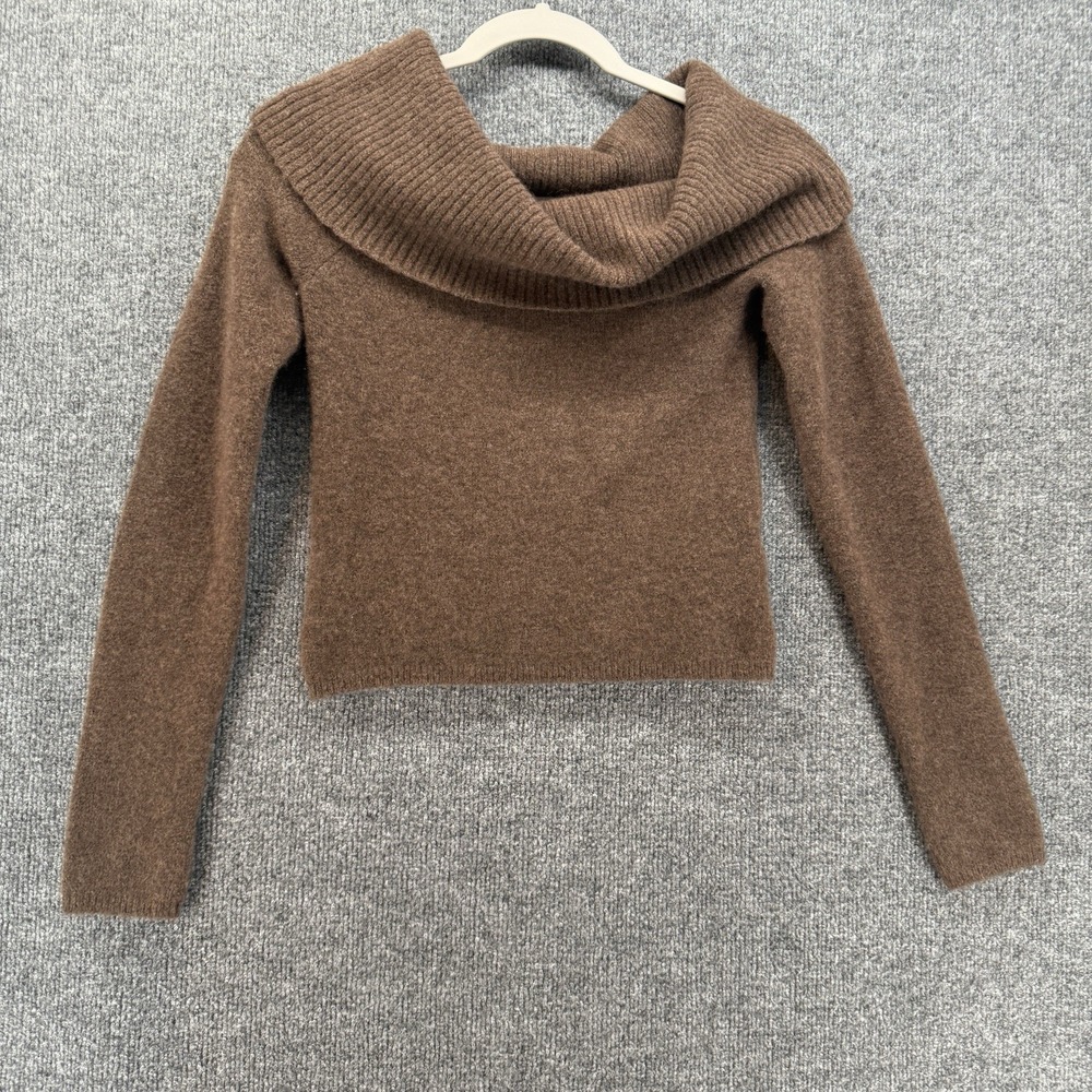Babaton Sweater Womens XS Brown Wool Yak Blend Quiet Luxury Old Money Preppy